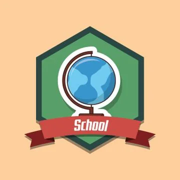 Emblem of school design Stock Illustration