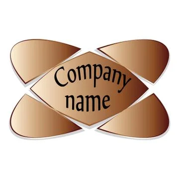 Emblem, a symbol of the five elements brown Stock Illustration