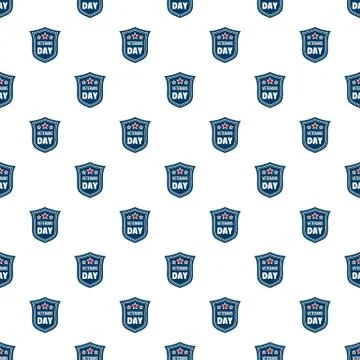 Emblem veterans day pattern seamless Stock Illustration