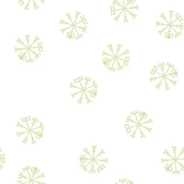 Emblem viking glyph seamless pattern Stock Illustration