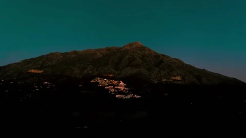 Emblematic mountain of la concha in marbella city Stock Footage 160931511