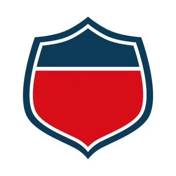 Emblematic shield isolated icon Stock Illustration