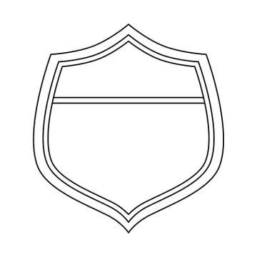 Emblematic shield isolated icon Stock Illustration