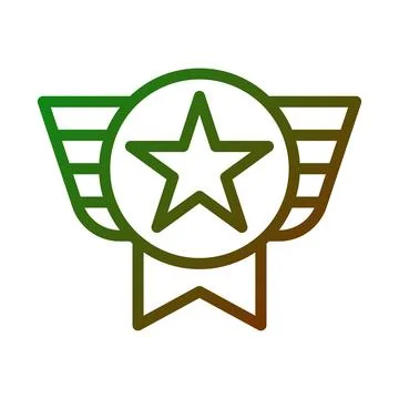 Emblematic Star Award with Gradient Design Stock Illustration