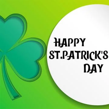 Emblems leaf clover. Irish shamrock leaves for Happy St. Patrick s Day. EPS 10. Stock Illustration