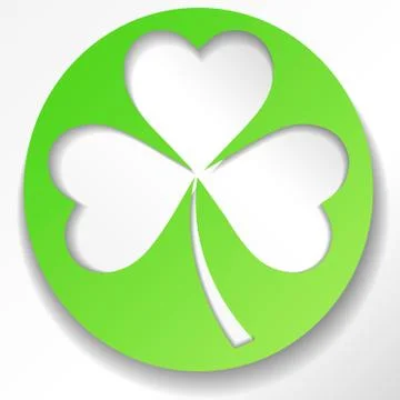 Emblems leaf clover. Irish shamrock leaves for Happy St. Patrick s Day. EPS 1 Stock Illustration