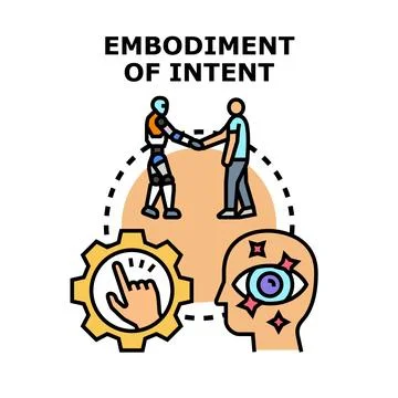 Embodiment of intent for human robot collaboration and innovation Illustrazione stock