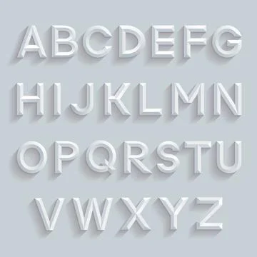 Emboss alphabet Stock Illustration