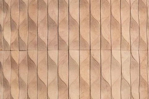 Embossed beige wall, background Foto stock