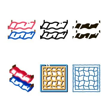 Embossed concepts stretch ceiling icon vector outline Stock-Illustration
