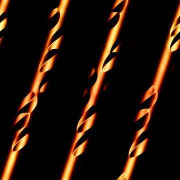 Embossed Copper Rods Stock Photos