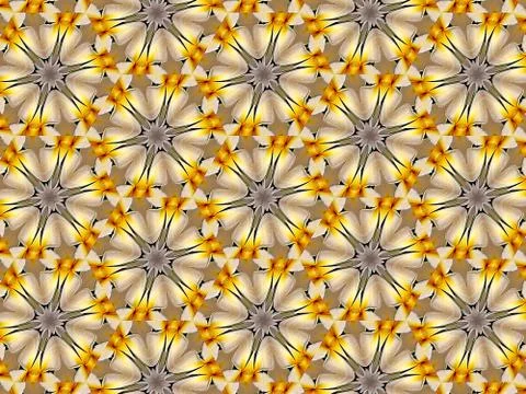 Embossed Kaleidoscope Pattern Stock Illustration