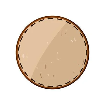 Embossed leather patch cartoon vector illustration Illustrazione stock