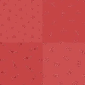 Embossed love seamless patterns イラスト素材