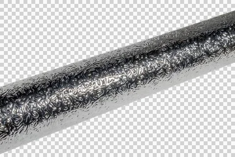 Embossed metallic cylinder surface texture reflective industrial material f.. Stock Photos