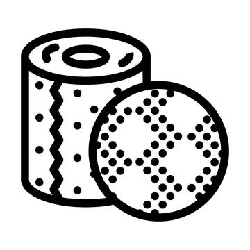 Embossed pattern toilet paper line icon vector illustration Stock Illustration