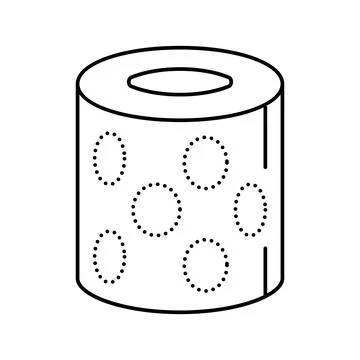 Embossed pattern toilet paper line icon vector illustration Illustrazione stock