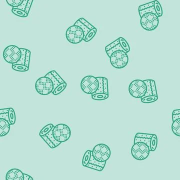 Embossed pattern toilet paper line vector seamless pattern Stock Illustration
