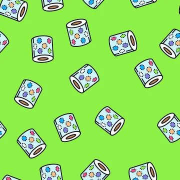 Embossed pattern toilet paper vector seamless pattern Illustrazione stock