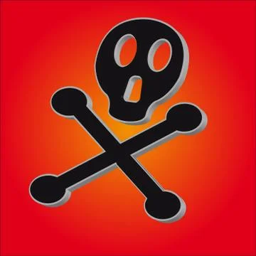 Embossed skull Stock Illustration