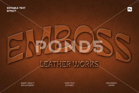 Embossed Text Effect PSD Template