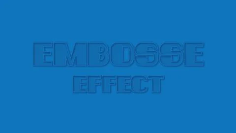 Embossed texture text effect design fully editable version vector illustration Stock Illustration