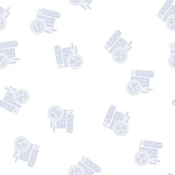 Embossed wallpaper glyph seamless pattern Stock Illustration