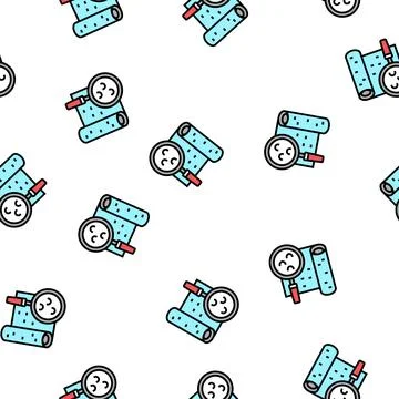 Embossed wallpaper vector seamless pattern Illustrazione stock