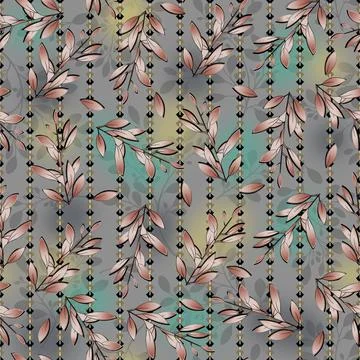 Embossed,Leaf,Pattern,With,Abstract,Background Stock Illustration