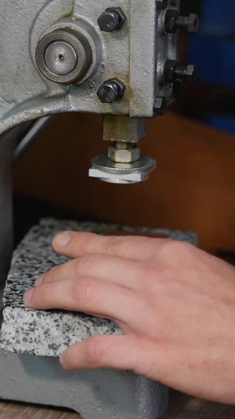 Embossing Leather: Crafting Unique Patterns with Precision Stock Footage 296349240