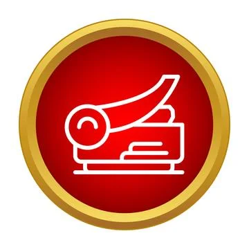 Embossing seal pressing down an office document 库存插图