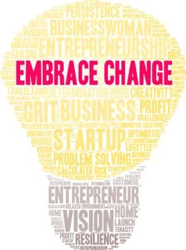 Embrace Change Word Cloud Stock Illustration