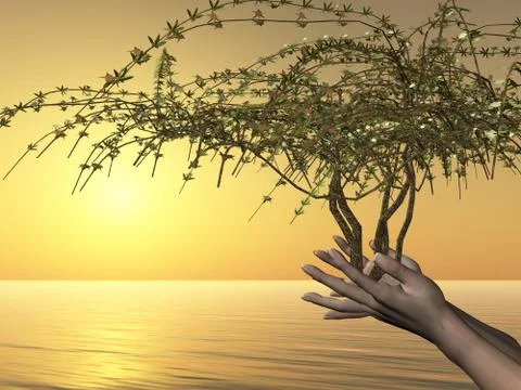 Embrace of life Stock Illustration