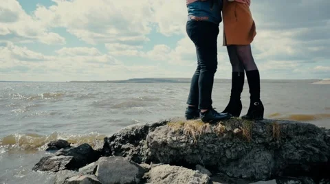 Embracing and Talking Couple Stock Footage 66421608