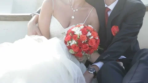 Embracing Bride Video stock 52424847