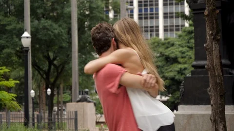 Embracing couple Stock Footage 93827703