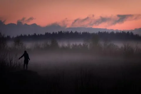 Embracing the Dawn in Silence Stock Photos