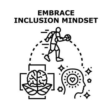 Embracing inclusion mindset for progress and wellness Stock Illustration
