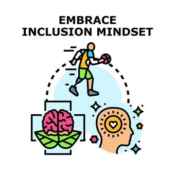 Embracing inclusion mindset for progress and wellness Stock Illustration