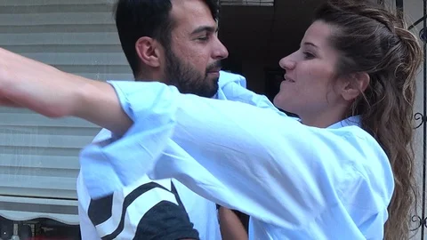 Embracing Lovers Stock Footage 93947989