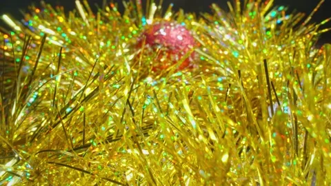 Embracing magic of christmas through glittering ornaments and festive shimmers Stock Footage 340785615