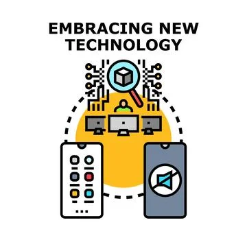 Embracing new technology concept vector illustration Ilustração Stock