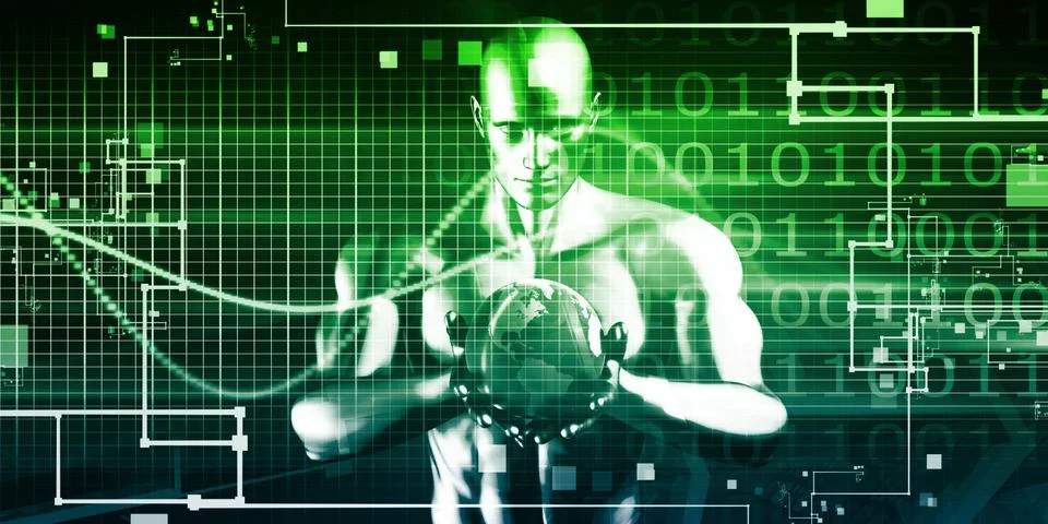 Embracing New Technology Stock Illustration