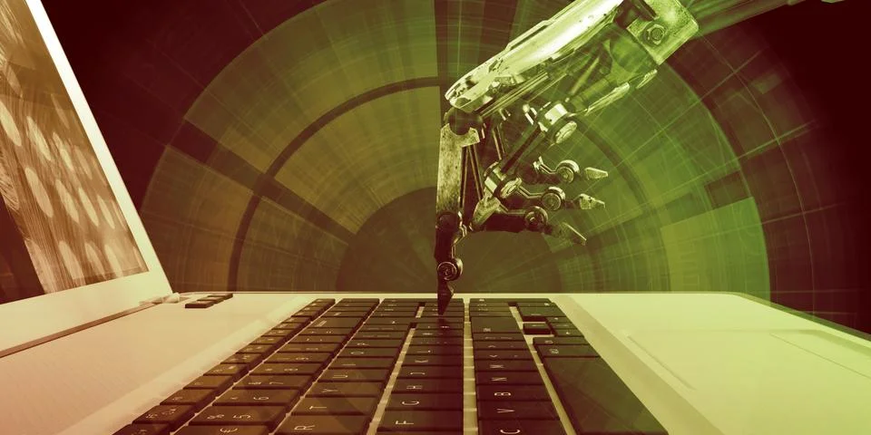 Embracing New Technology Stock Illustration