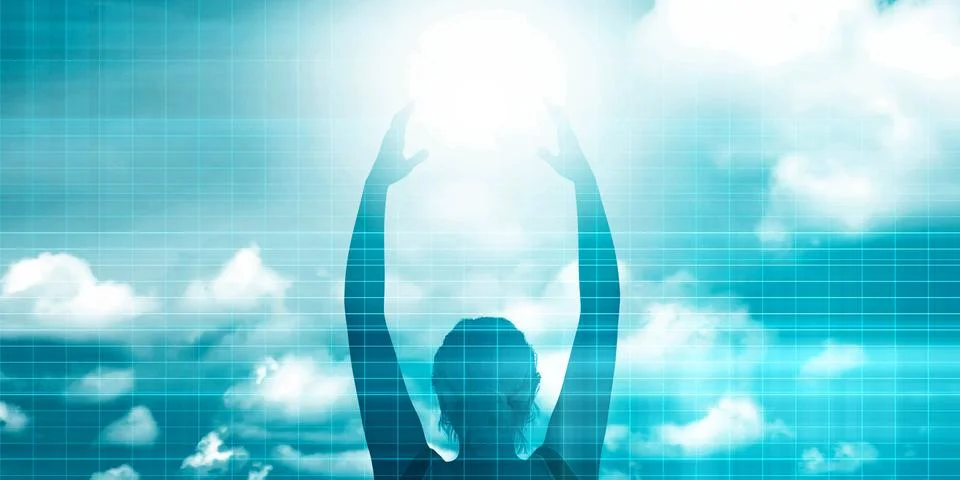 Embracing New Technology Stock Illustration