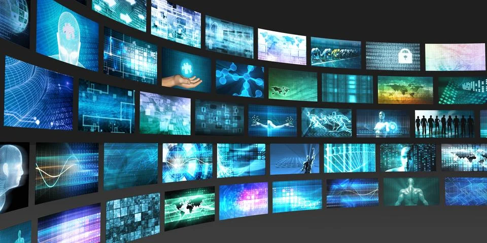 Embracing New Technology Stock Illustration