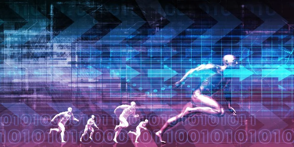 Embracing New Technology Stock Illustration