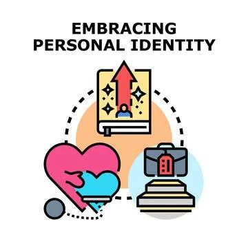 Embracing personal identity for self development and career growth Stock Illustration