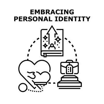 Embracing personal identity for self development and career growth Stock Illustration