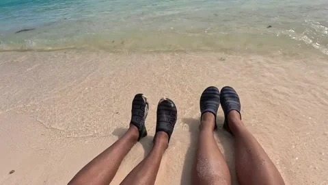 Embracing the Waves of a White Sand Beach in Palawan Philippines Stock Footage 233763952